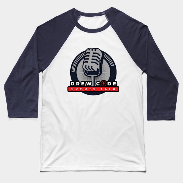 Drew Code logo remix 2.0 Baseball T-Shirt by Drew Code Sports Talk